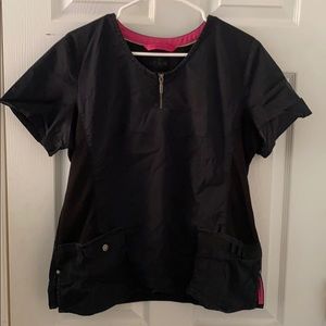 Beyond Scrubs Black Scrub Top XL